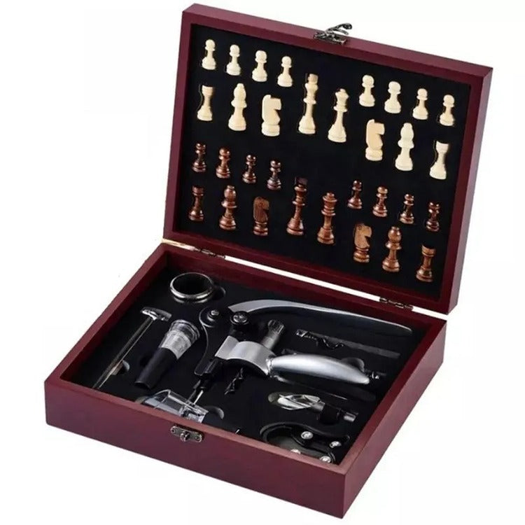 Cutie Sah cu Accesorii Sticla Vin Deluxe - Varivo