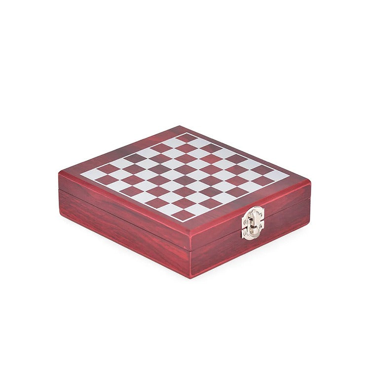 Cutie Sah cu Accesorii Sticla de Vin Checkmate - Varivo