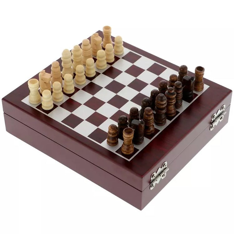 Cutie Sah cu Accesorii Sticla de Vin Checkmate - Varivo