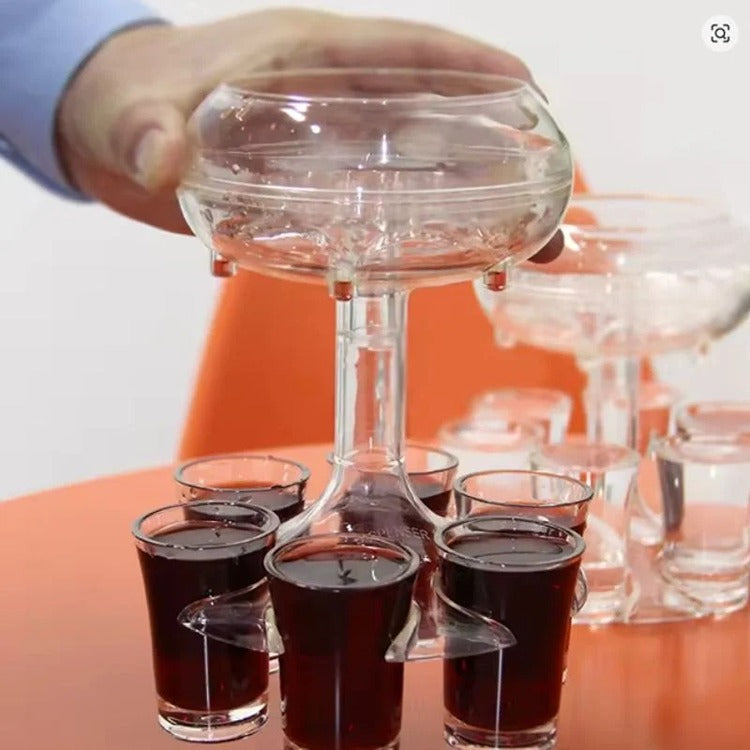 Dispenser pentru Bauturi cu 6 Shoturi, Distribuitor Rapid pentru Petreceri