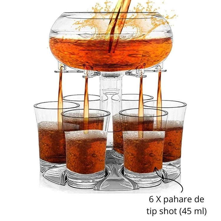Dispenser pentru Bauturi cu 6 Shoturi, Distribuitor Rapid pentru Petreceri