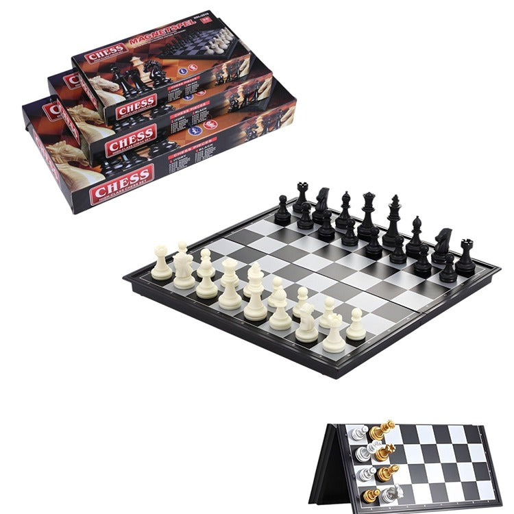 Joc De Sah cu Tabla 25x25cm Si Piese Magnetice 4cm