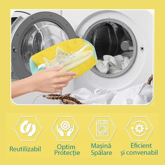 Sac pentru Spalare Incaltaminte cu Fermoar, Reutilizabil