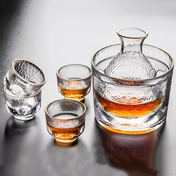 Set Cadou Decantor Mic Premium, 4 Pahare