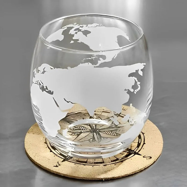 Set Cadou Decantor Glob Pamantesc Deluxe, 4 Pahare - Varivo