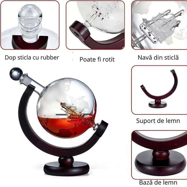 Set Cadou Decantor Glob Pamantesc Epique, 2 Pahare