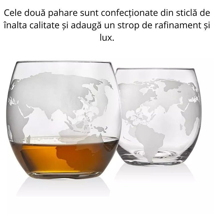 Set Cadou Decantor Glob Pamantesc Epique, 2 Pahare