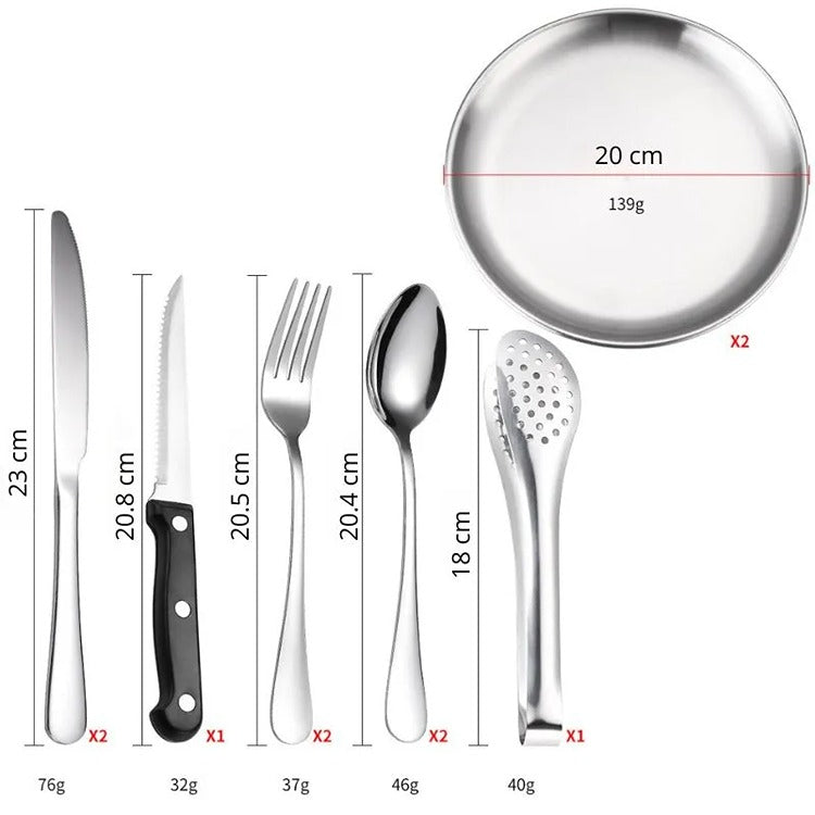 Set Tacamuri si Farfurii Picnic, 10 piese