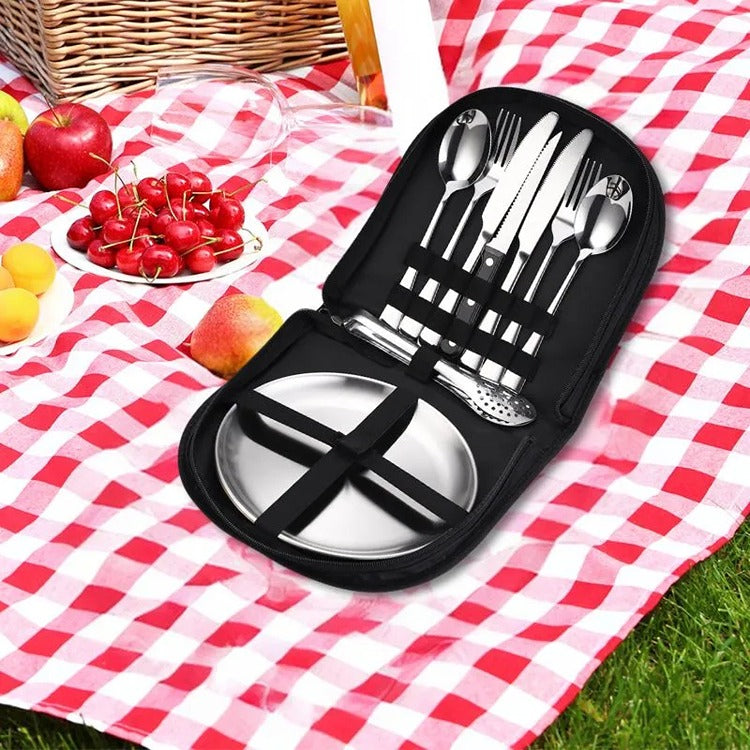 Set Tacamuri si Farfurii Picnic, 10 piese