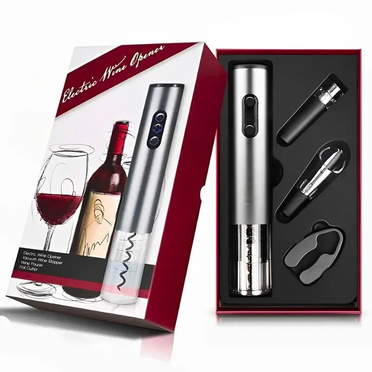 Tirbuson Electric cu Accesorii Vin, 4 piese