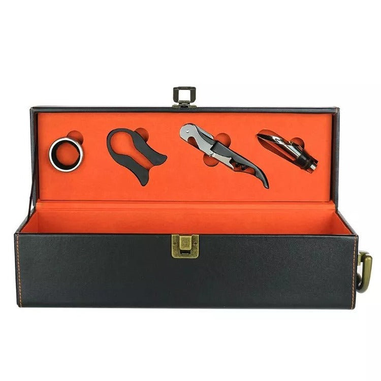 Cutie Cadou Sticla Vin cu Accesorii Deluxe