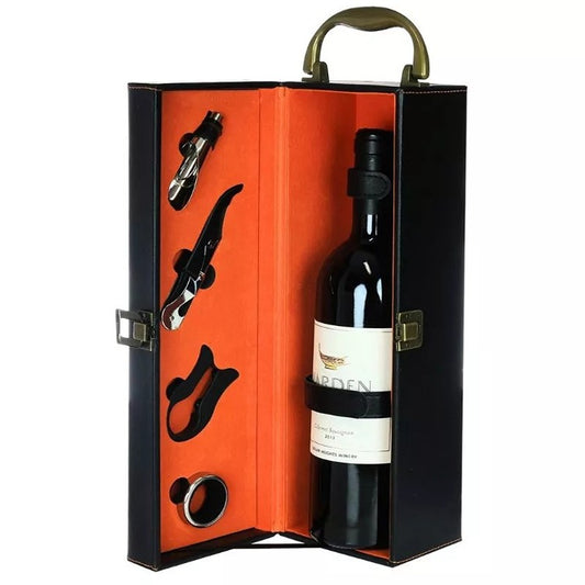 Cutie Cadou Sticla Vin cu Accesorii Deluxe