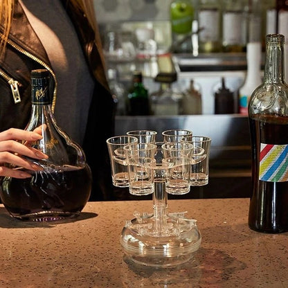 Dispenser pentru Bauturi cu 6 Shoturi, Distribuitor Rapid pentru Petreceri