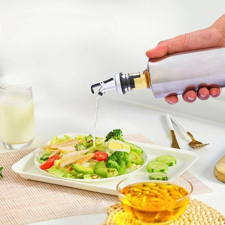 Dispenser pentru Ulei Argintiu, 500ml - Varivo