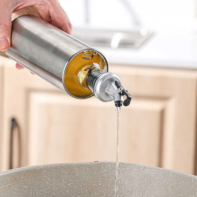 Dispenser pentru Ulei Argintiu, 500ml - Varivo