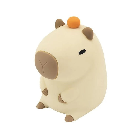 Lampa de Noapte Capybara din Silicon, Reincarcabila USB, Multicolora, 14x8cm