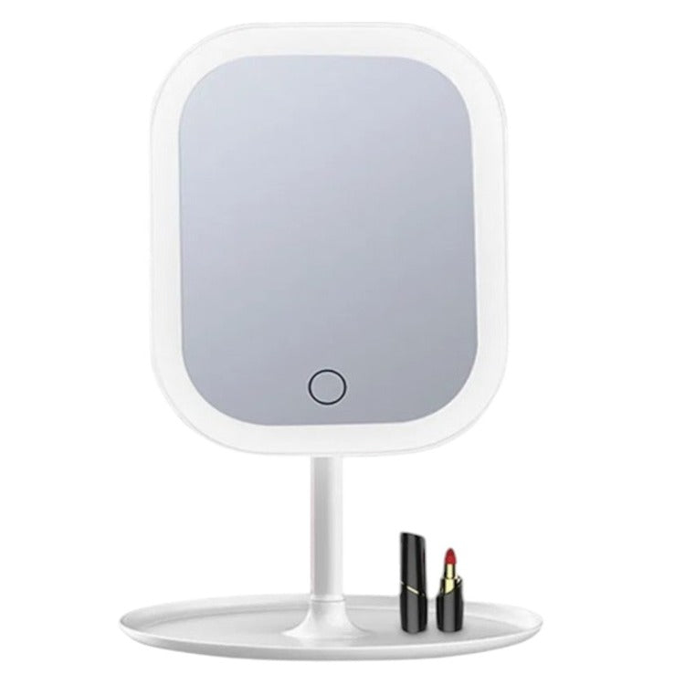 Oglinda de Machiaj cu LED, Incarcare USB, 18 x 14cm