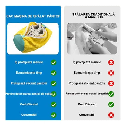 Sac pentru Spalare Incaltaminte cu Fermoar, Reutilizabil