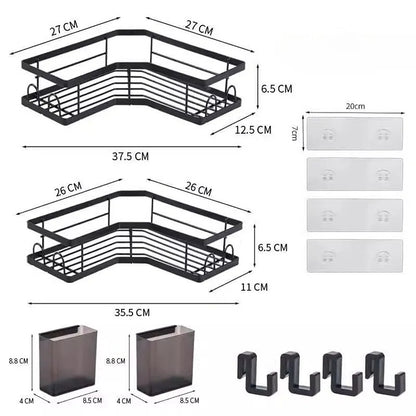 Set Etajere de Colt Baie, 2 buc - Varivo