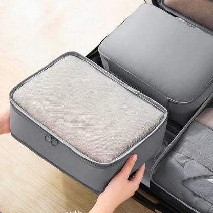 Set Huse Organizare Bagaj, Gri, 7 bucati
