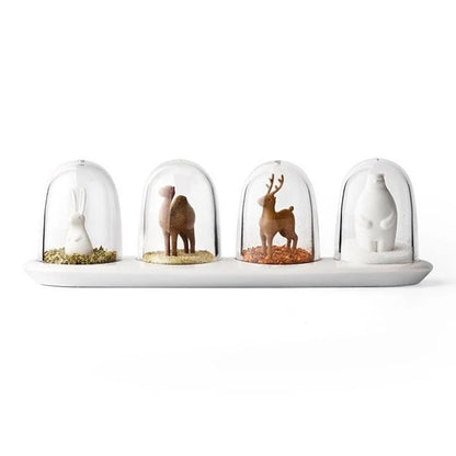 Set Recipiente Condimente Cute Animals, 4 bucati