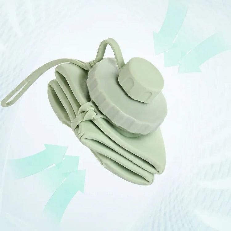 Sticla Pliabila Silicon, Verde, 600ml
