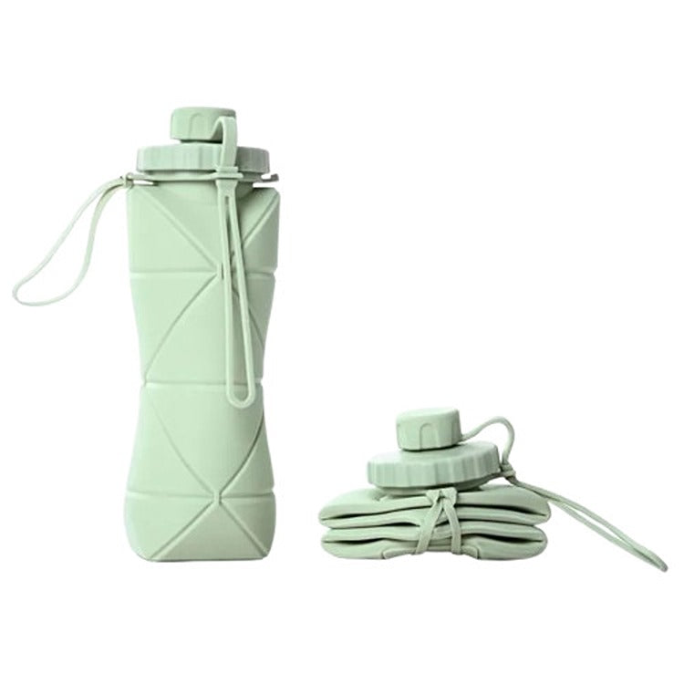 Sticla Pliabila Silicon, Verde, 600ml