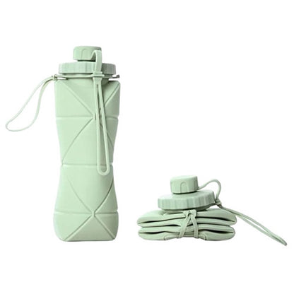 Sticla Pliabila Silicon, Verde, 600ml