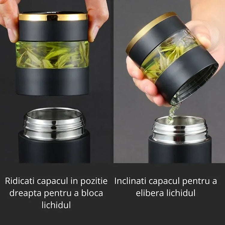 Termos Infuzor din Inox cu Afisaj Temperatura