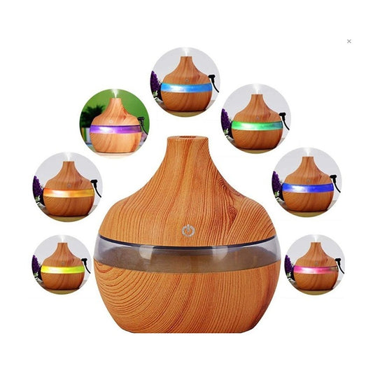 Umidificator si Difuzor de Aromaterapie, 7 Culori Ambientale, 300 ml